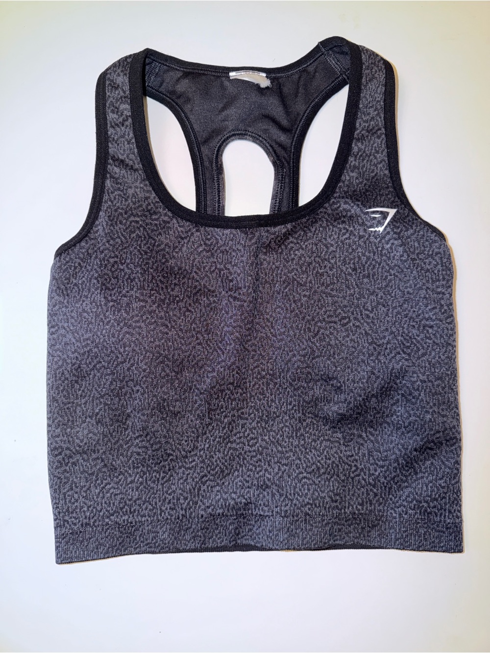 Gymshark Women's Adapt Animal Seamless Crop Tank Gray & Black